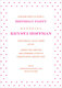 Hot Pink Pin Dot Invitations Image 3 of 5